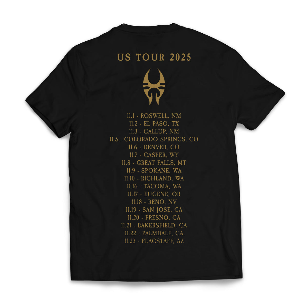 Soulfly - 2025 US Tour Date Shirt – Maximum Cavalera Store