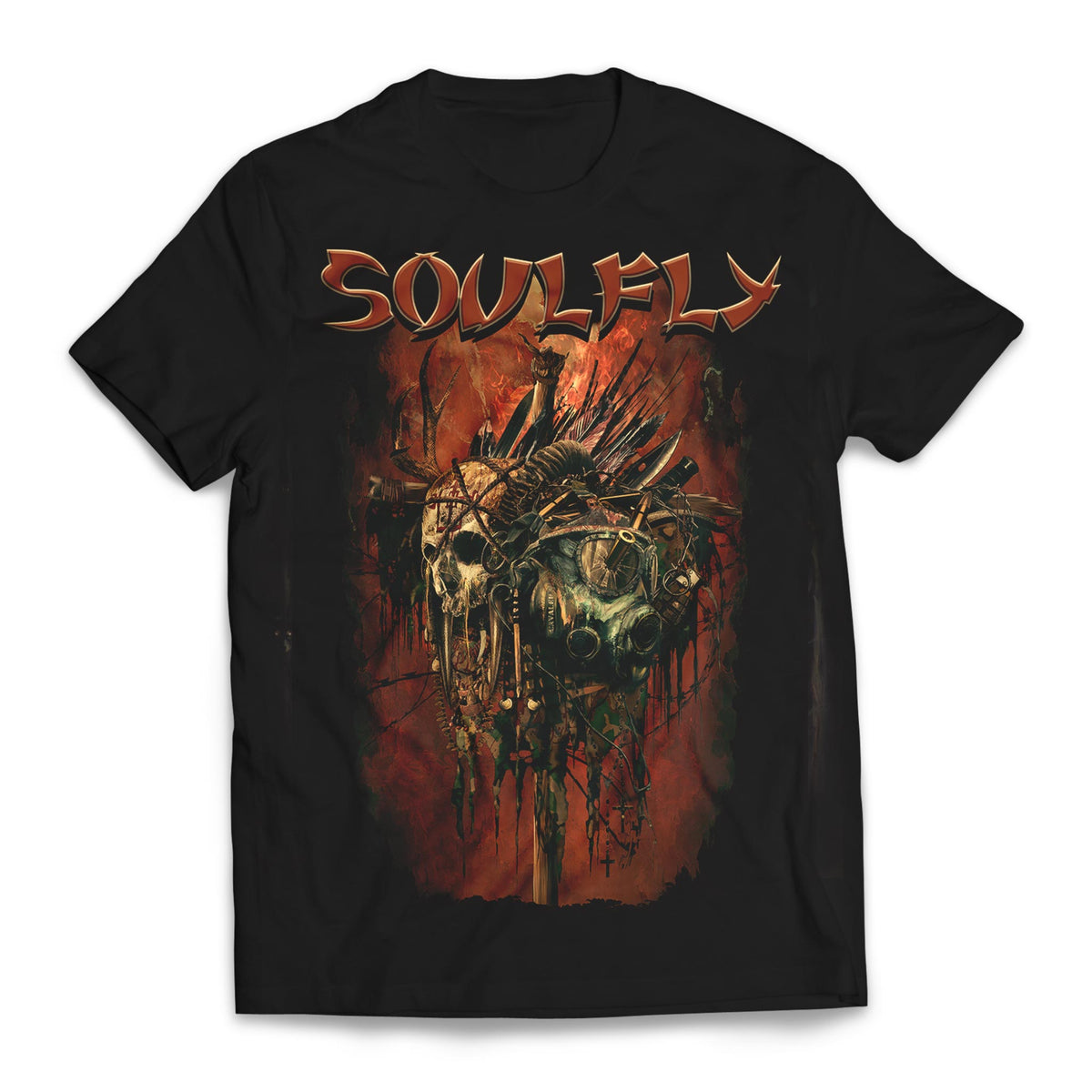 Soulfly - Gas Mask 2023 Tour Date Shirt – Maximum Cavalera Store