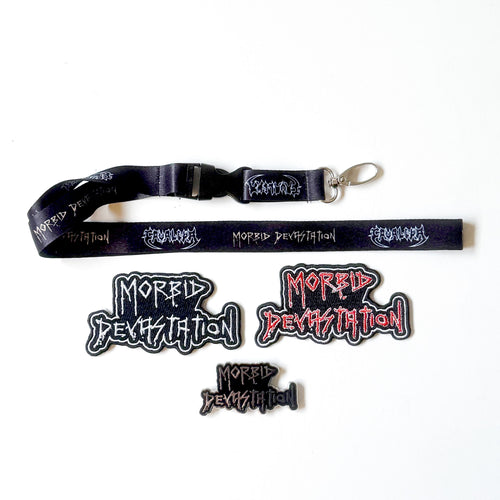 Morbid Devastation - Pin, Patches & Lanyard Set