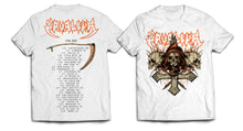 Load image into Gallery viewer, Beneath Arise - 2022 US Tour Date Shirt (White)