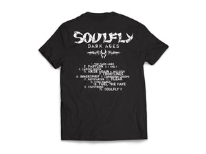 Soulfly - Dark Ages Track List Shirt (Small only)