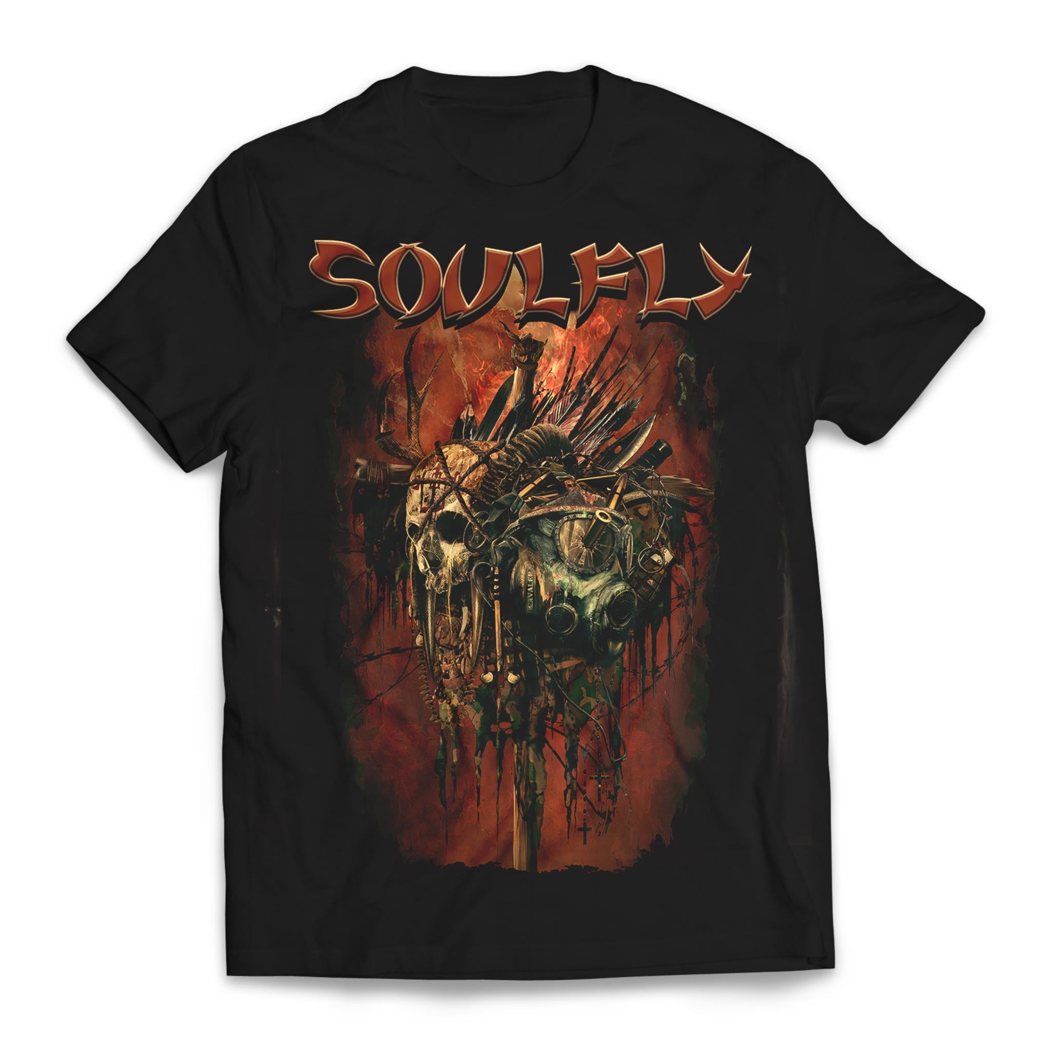 Soulfly Gas Mask 2023 Tour Date Shirt Maximum Cavalera Store