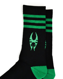 Soulfly Black and Green Socks