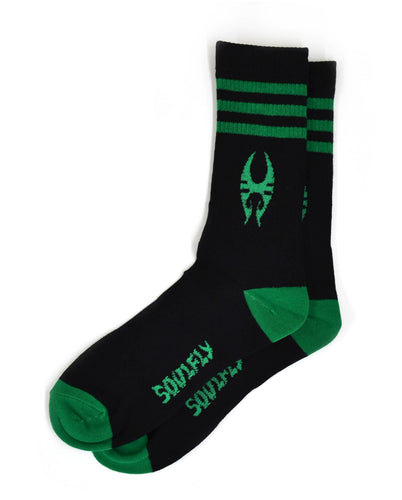 Soulfly Black and Green Socks